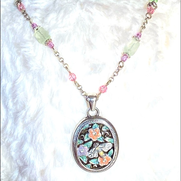 Brighton FLUTTER FANTASY Butterfly Flower BeeNecklace Bracelet Earrings RARE - Picture 4 of 17